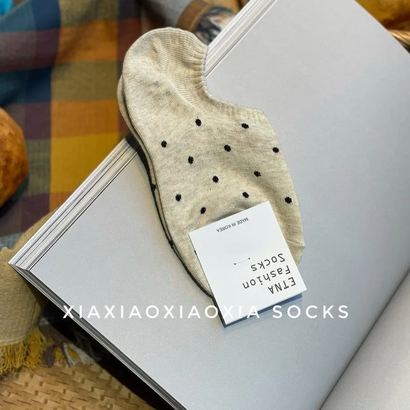 4 Pairs Of Spring And Summer Women's Socks Cartoon Silicone Non-slip Breathable Invisible Pure Cotton Ankle Boots Soft Socks