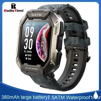 rollstimi new mens smart watch 5atm waterproof outdoor sport smart watches heart rate blood pressure bluetooth smartwatch 2022