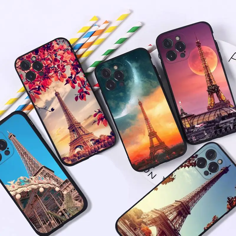 

Paris Eiffel Tower Phone Case For iPhone 14 11 12 13 Mini Pro Max 8 7 6 6S Plus X SE 2020 XR XS Funda Case