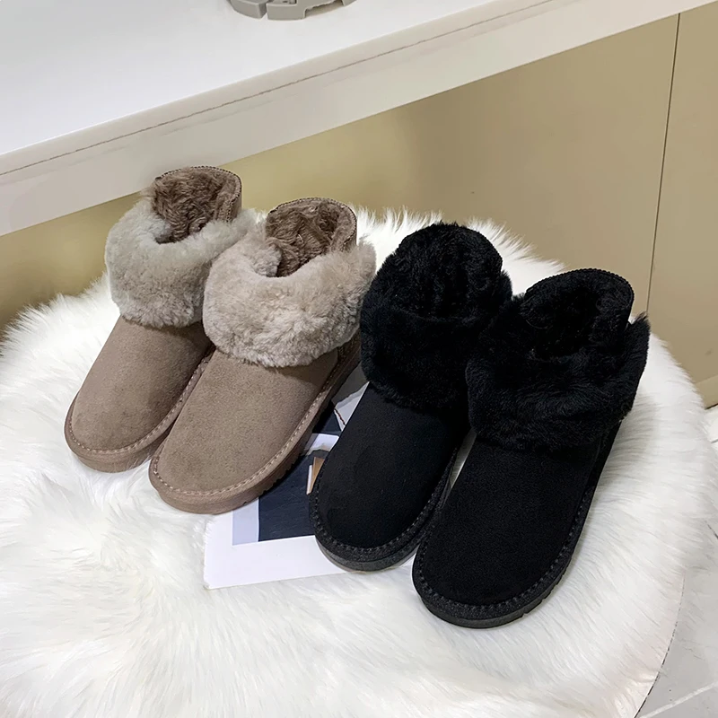 

Зимние женские ботильоны Gg 2022, женские плюшевые черные меховые ботинки для девочек, Классические австралийские