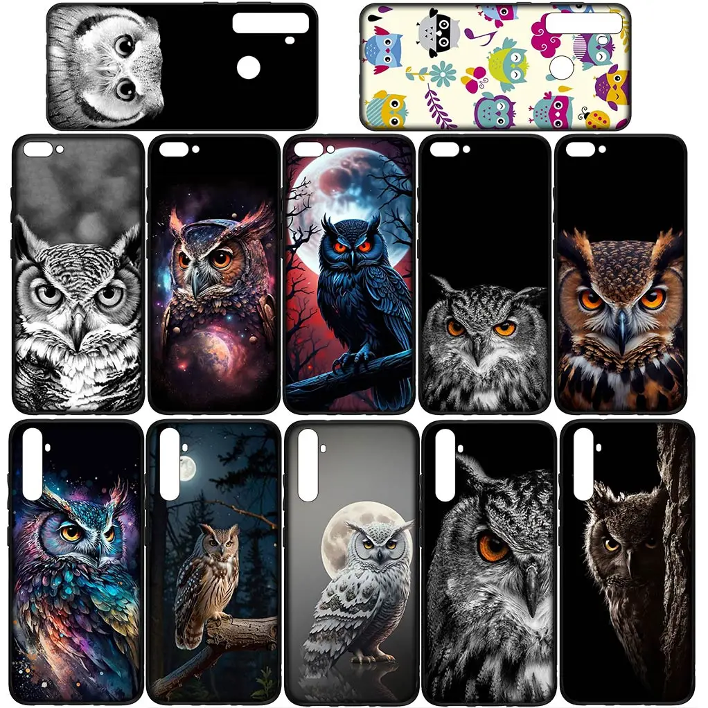 Wallpaper Owl Bird Cover Phone Case for Samsung Galaxy S22 S21 S20 Fe Ultra S8 Plus + S7 Edge M15 Flexible Coque