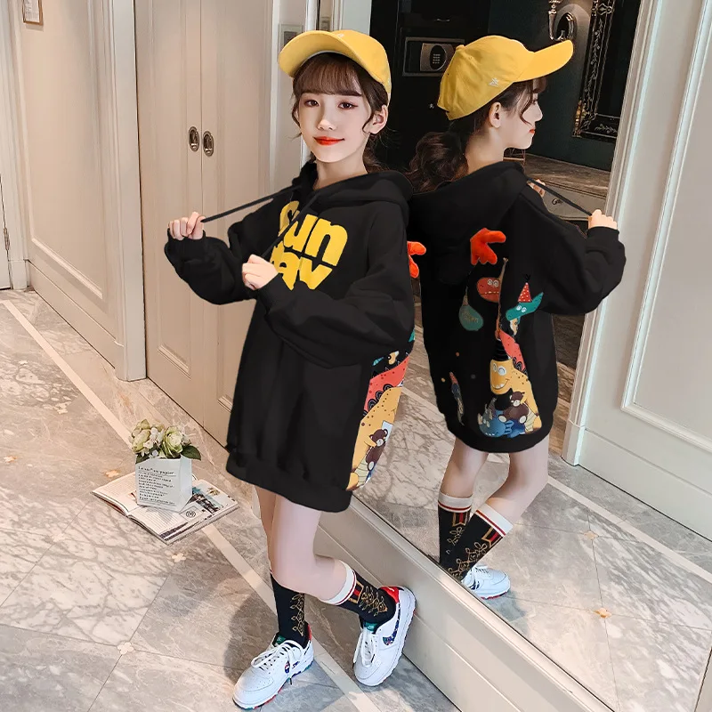 

Cartoons Spring Autumn Tops Hoodies Girls Sweatshirts Jacket Coat Kids Overcoat Outwear Teenager Wedding Party Dress