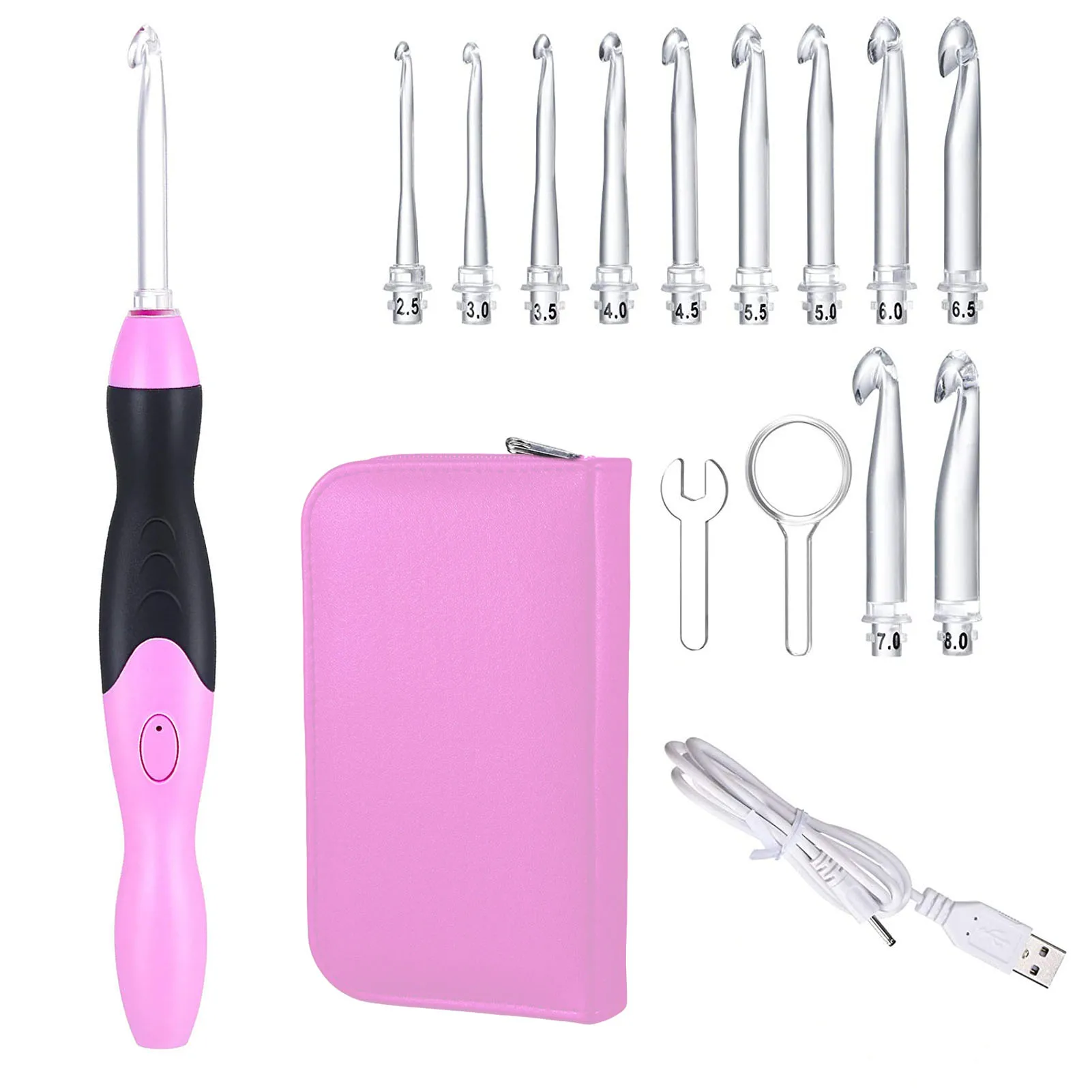 

Набор крючков для вязания, 11 в 1, с 2 режимами яркости