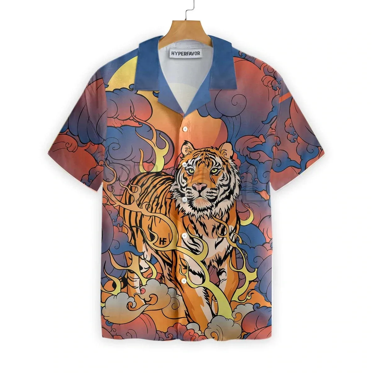 

Oriental Powerful Tiger Hawaiian Shirt 3D All Over Printed Hawaiian Shirt Men's For Women's Harajuku Casual Shirt Unisex