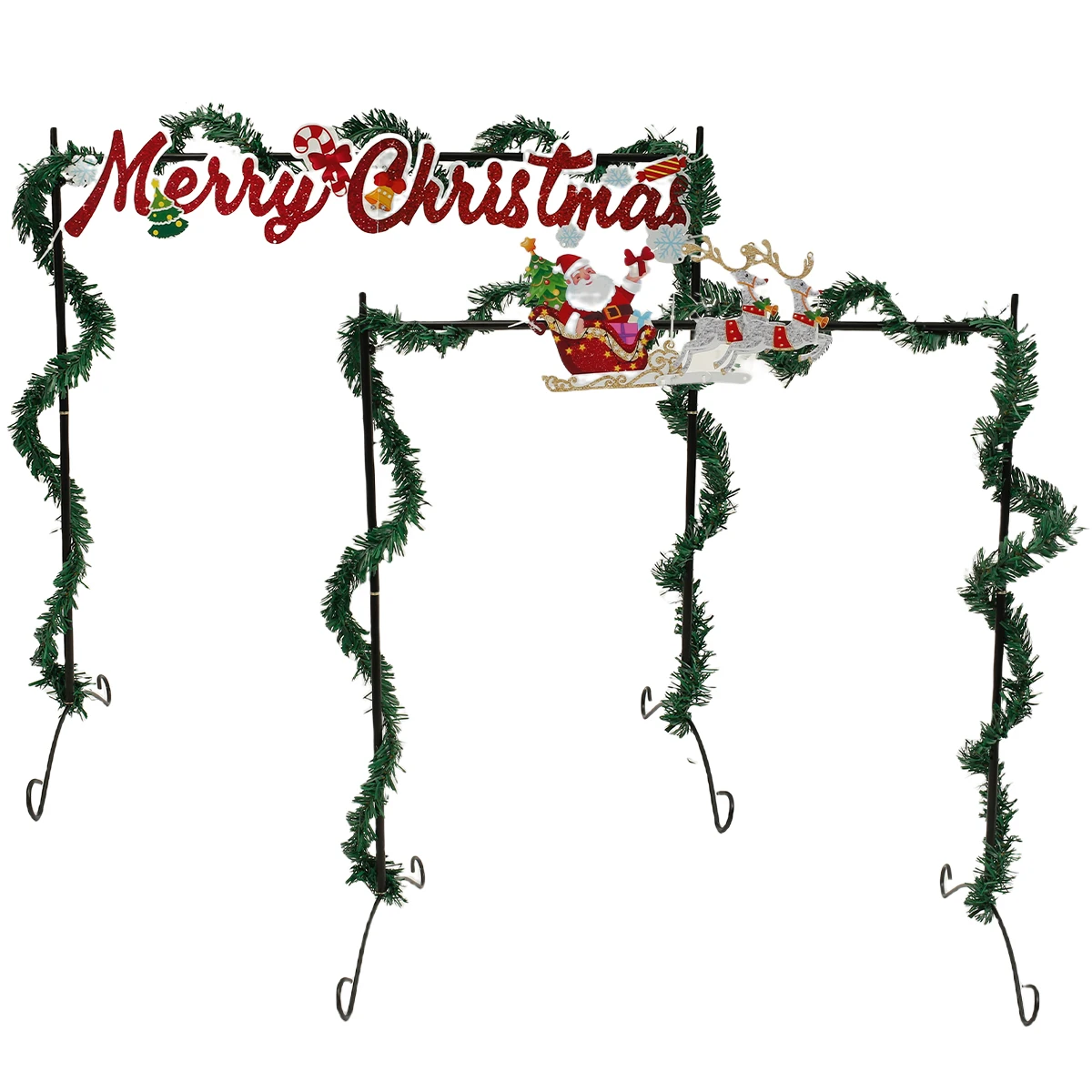 

Новый держатель для рождественских чулок, металлическая подставка для рождественских чулок с 5 крючками, органайзер для рождественских чул...