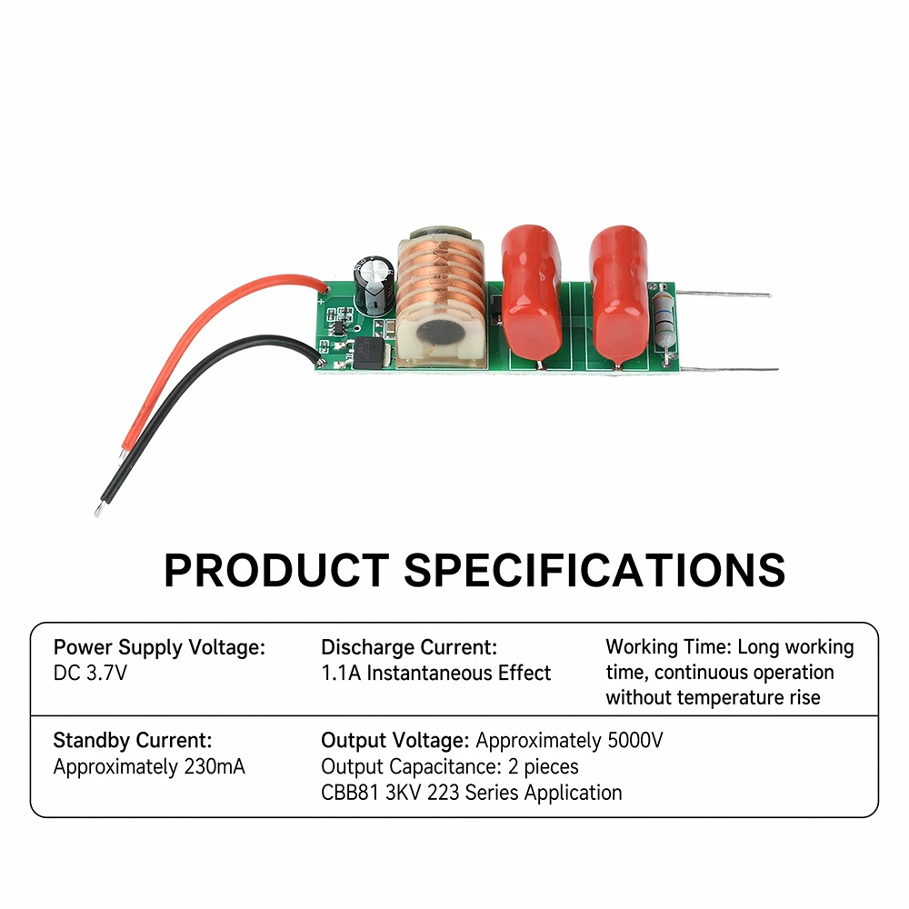 Фото DC 3.7V к 3KV 5KV 15KV 20KV модуль преобразователя подъема дуги импульса фермы насекомых лова подъема доски для лаборатории DIY №4