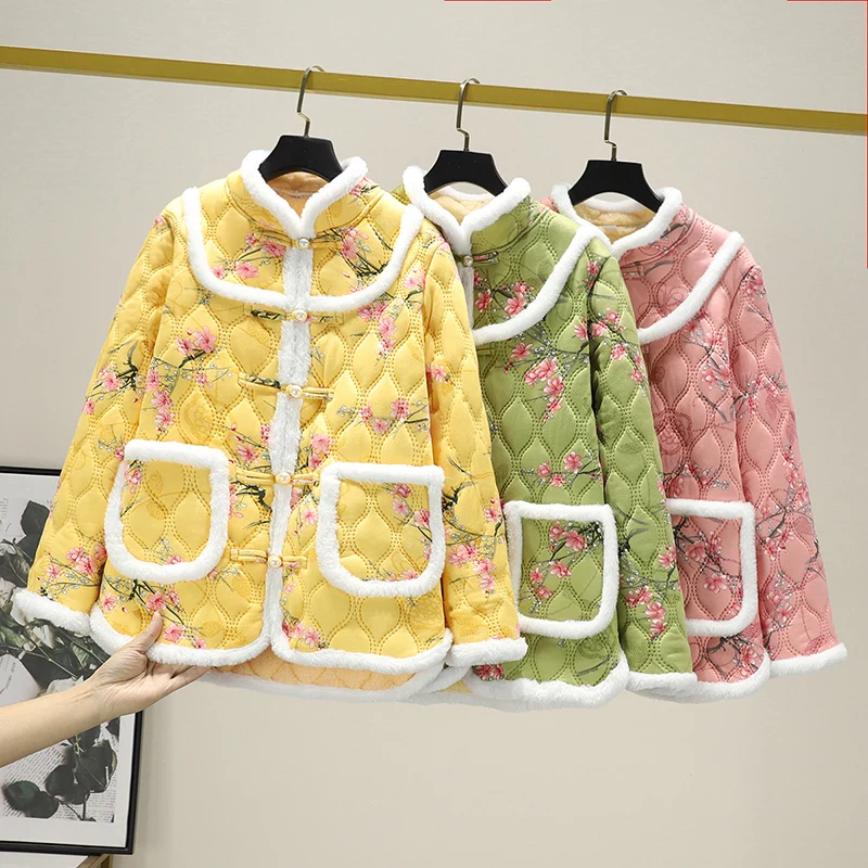 Пальто женское зимнее с хлопковой подкладкой и пряжкой на флисе |