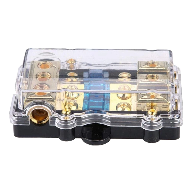 

4/8 Gauge In Line ANL 1 In 3 Fuse Holder Distribution Block With 60A Fuses For Car Stereo Car Audio