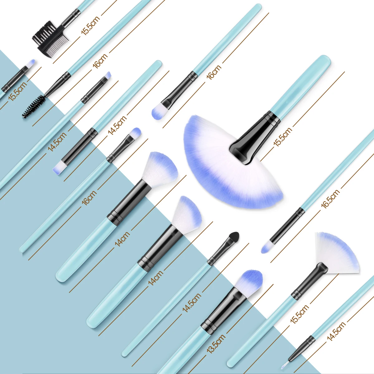 Kaizm 32Pcs Makeup Brushes Sets Professional Foundation Brush Eyebrow Powder Highlight Conceal Brush Makeup Tools Kits With Bags