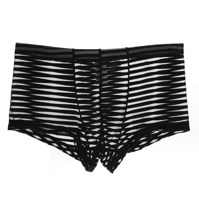 

Men's Sexy Underwear Mesh Transparent Boxer Briefs Low-waisted Underpants Briefs Sexy Breathable Briefs Bugle Pouch Panties