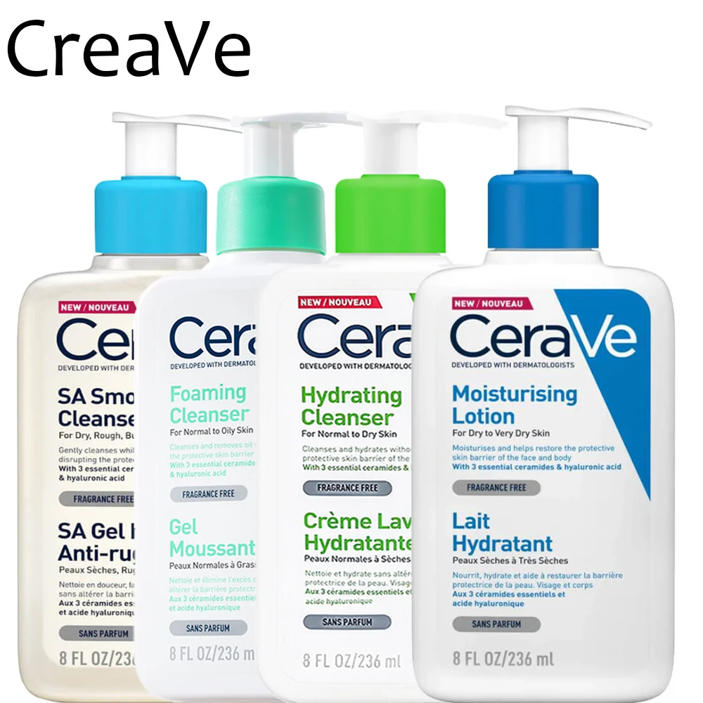 

Cerave Whitening Cream Foaming Cleanser + Hydrating Facial Cleanser + Salicylic Acid Facial Cleanser Brighten Skin Care Product