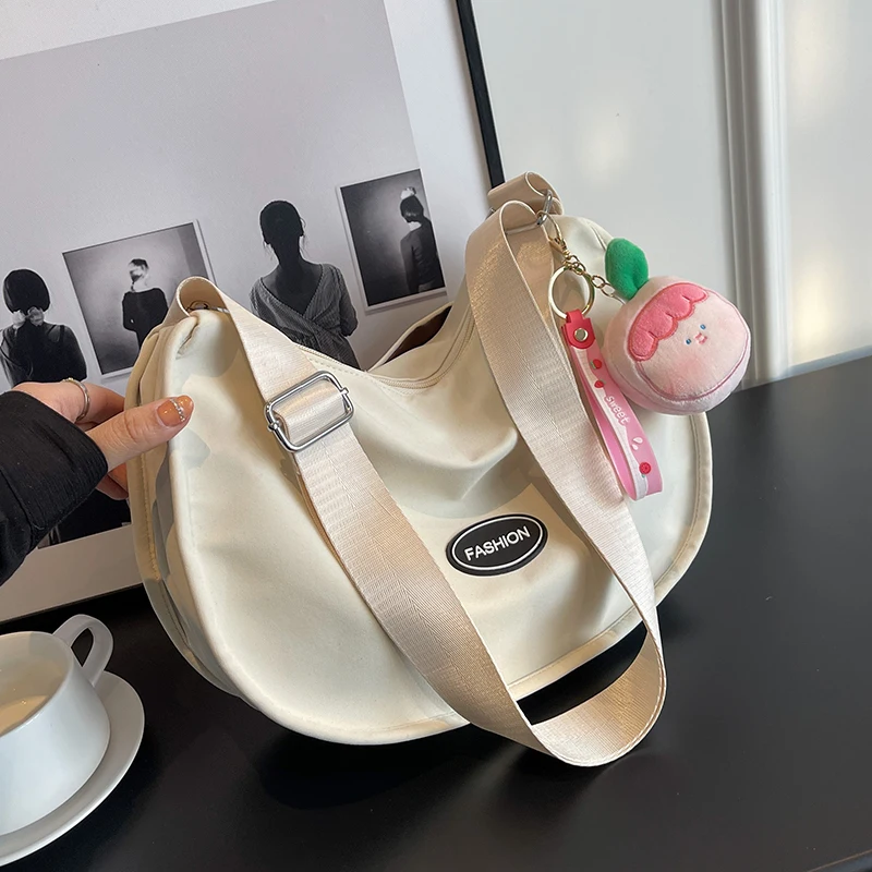 Cute casual nylon women's bag 2023 new single shoulder crossbody bag fashion tote travel shopping bag purse Schoolbag for girls