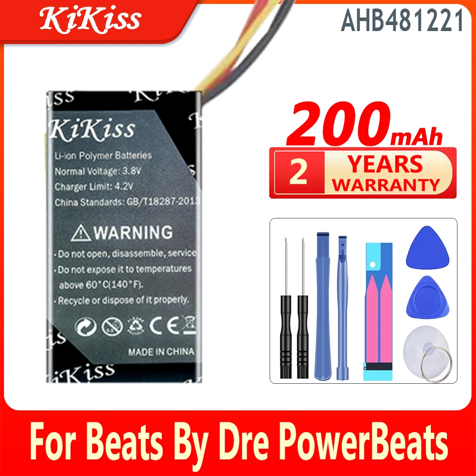

200mAh KiKiss 100% New Battery AHB481221 For Beats By Dre PowerBeats 2 3 PowerBeats2 PowerBeats3 Batteries