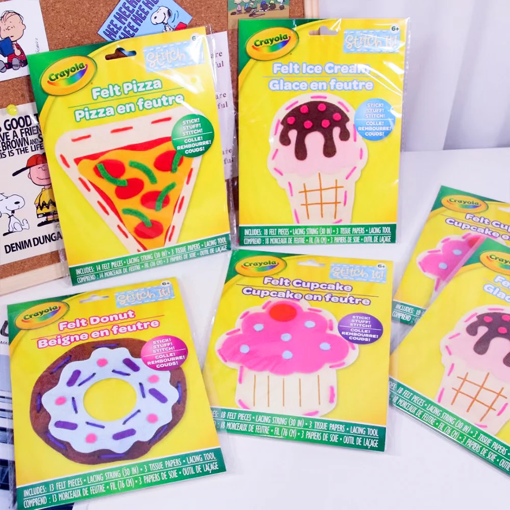 

Baby Kids Food DIY Stickers Felt Cartoon Ice Cream Cup Cake Pizza Hand Made Toys Kindergarten Wall Stickers Felt toys Craft