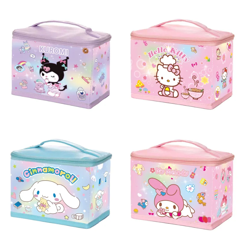 

KAWAII Sanriod аниме мультфильм Китти Мелодия Коричный курол сумка для хранения макияжа Органайзер коробка для хранения милый праздничный подаро...