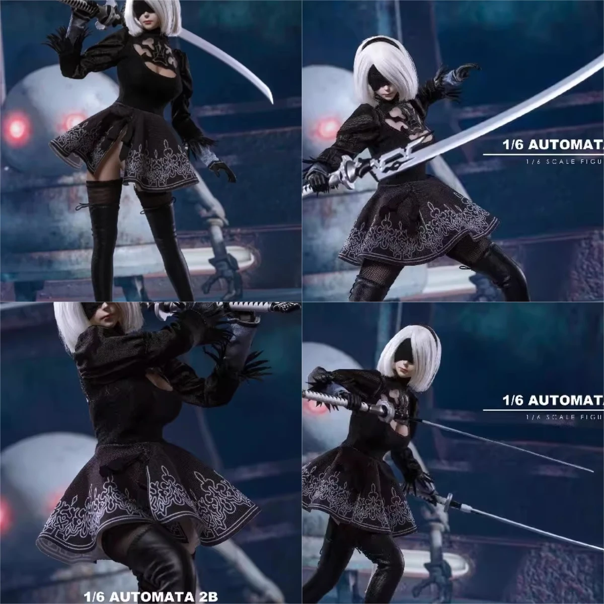 Женский масштаб 1/6 Neil Mechanical 2B голова девушки скульптура орнамент комплект одежды