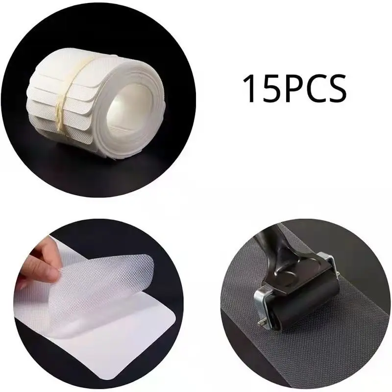 

15PCS Bathroom home prevent slippery adhesive waterproof kindergarten stair to stick a transparent PEVA rubber stop slippery mat