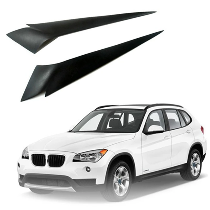 

1Pair Car Front Headlight Eyebrows Cover Eyelids Trim Fit For-BMW 1X E84 2009-2015