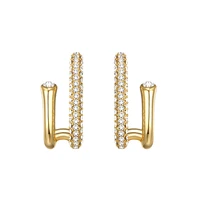 14k gold diamond stud earring for women fine aros mujer oreja round hypoallergenic earrings bohemia yellow gold orecchini female