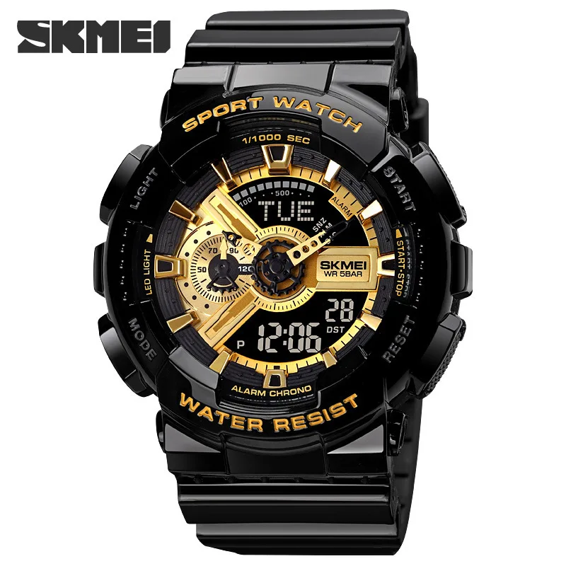 

SKMEI Youth Fashion Cool Wristwatch LED Light Digital Men WomenWatches Waterproof World Time Chrono Clock Reloj Hombre 2 Size