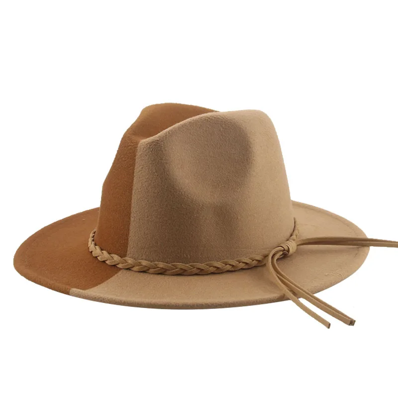 

Шляпы Fedoras для женщин в стиле пэчворк с красным и зеленым ремешком, повседневные Роскошные новинки, мужские вязаные кепки, женская шляпа, жен...