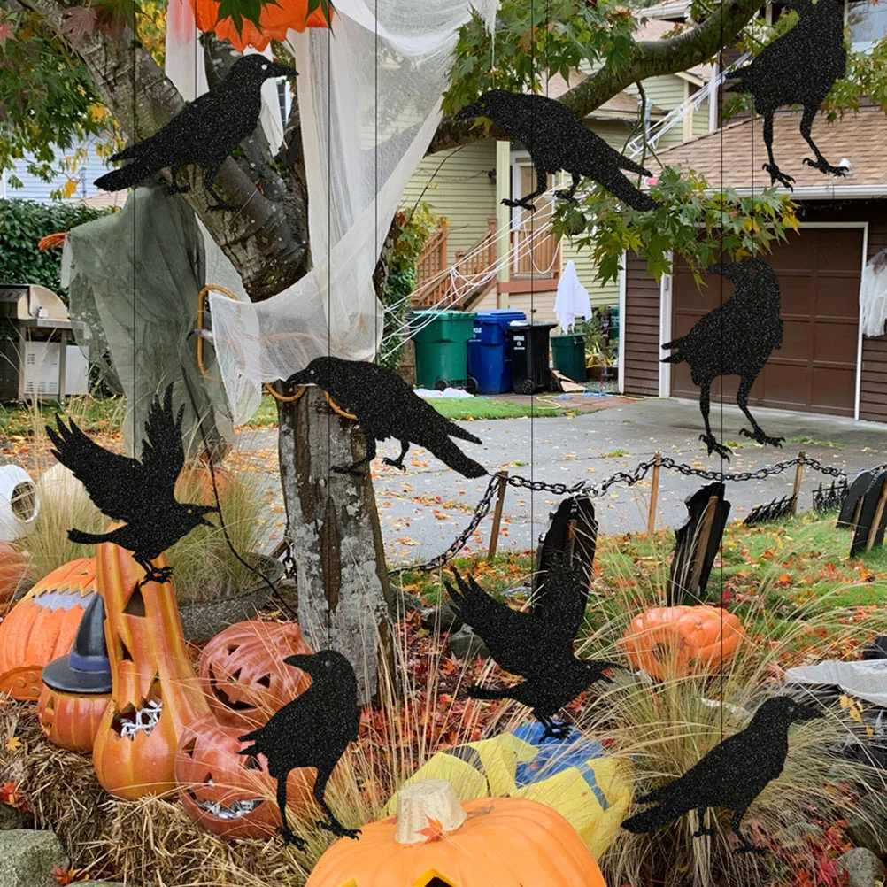 

32 Pcs Tag Festival Pendant Crow Molding Paper Pendants Outdoor Layout Decor Gift Decoration Tags Halloween Hanging