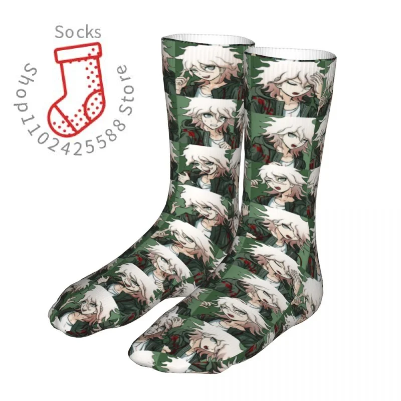 

Fashion Socks Men's Women's Novelty Nagito Komaeda Socks Danganronpa Skateboard Socks All Seasons Universal