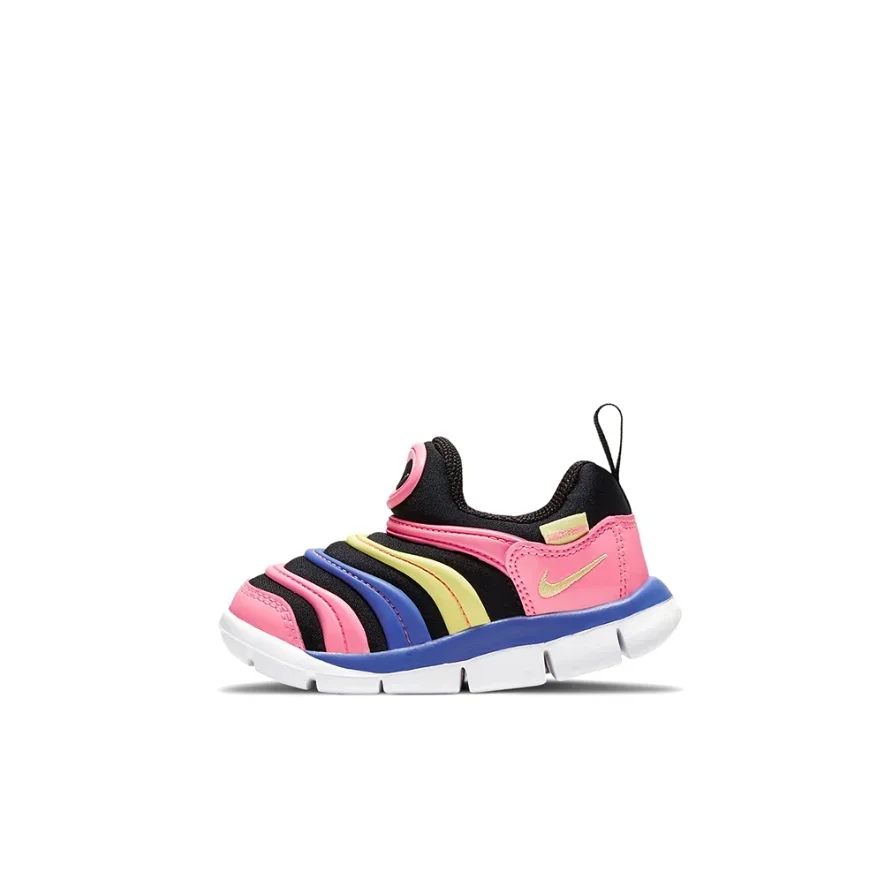 Nike Dynamo Free Повседневная обувь для малышей с низким берцем Розовый Черный Синий Для