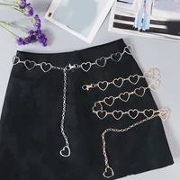 fashion heart waist chain for women clothing dress decorative waistband exquisite thin simple korean belt 2022 new accessories