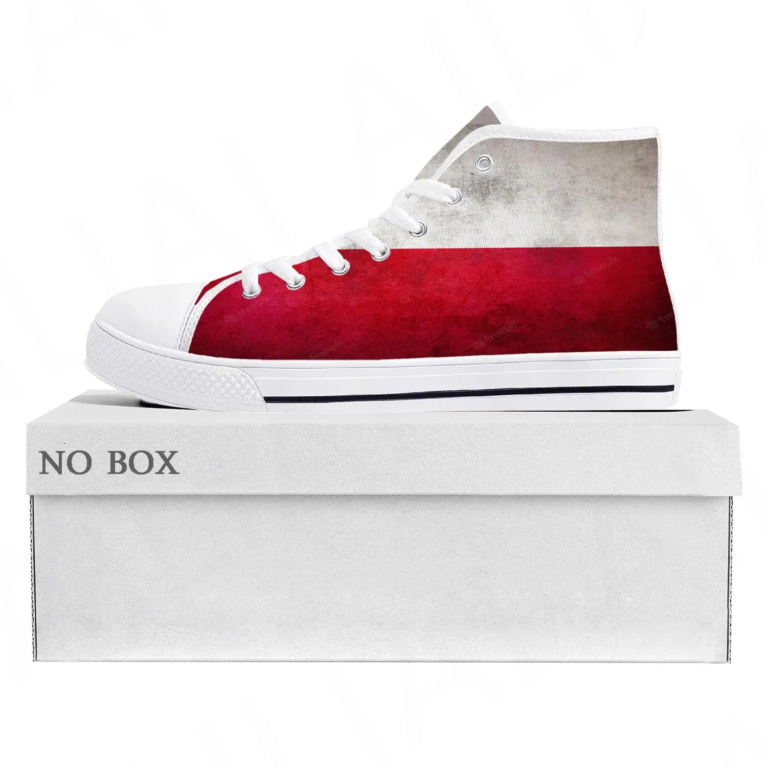 

Высокие высококачественные кроссовки с полированным флагом, мужские и женские холщовые кроссовки для подростков, польская повседневная об...