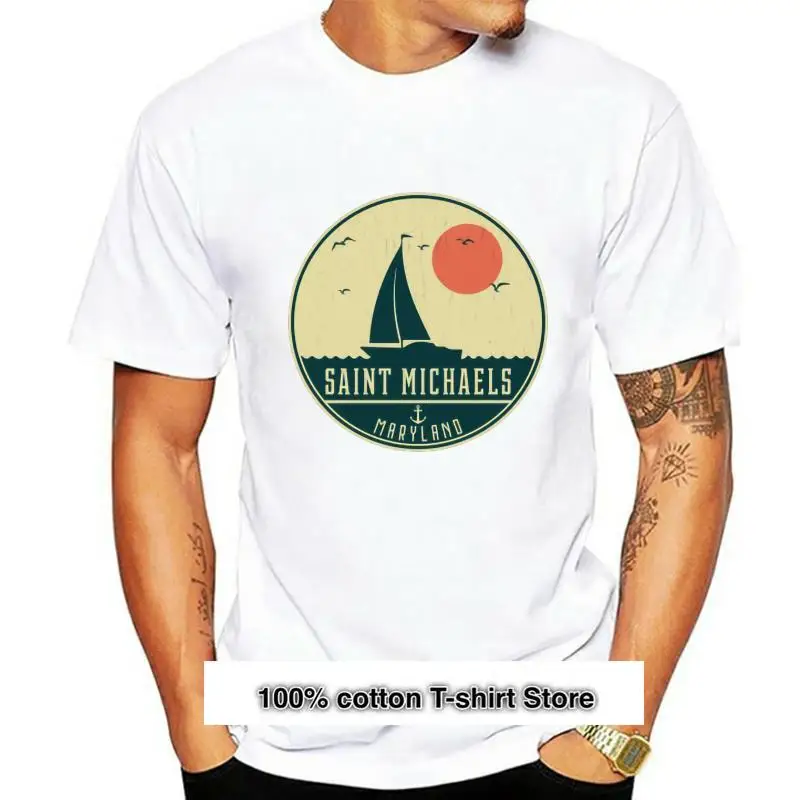 

Camiseta con diseño de velero para hombre y mujer, camisa con estampado de Saint Michels, Marie