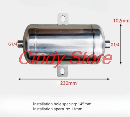 

Маленький горизонтальный резервуар для хранения газа из нержавеющей стали 304, резервуар для сжатия воздуха, вакуумный буфер, резервуар под давлением газа