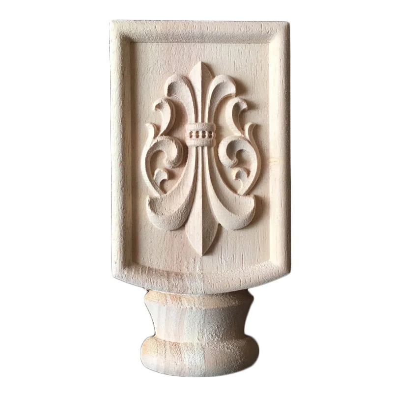 Неокрашенные деревянные молдинги декоративная фигурка новый цветок резьба по