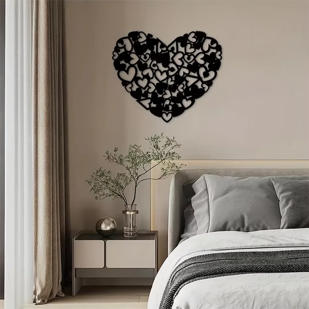 Очаровательное сердце металлического настенного искусства: прекрасный домашний