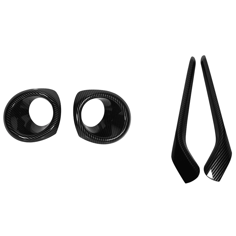 

Car Carbon Fiber Front Fog Light Lamp Cover Trim With Carbon Fiber Front Bumper Fog Light Lamp Frame Cover Trim
