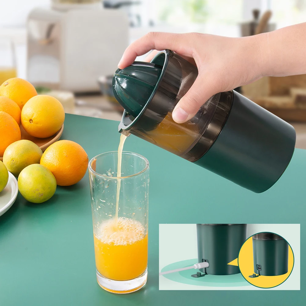 

250ml Portable Electric Juicer Machine Lemon Orange Smoothie Blender Household Automatic Juicing Separator Cup Squeezer Tool