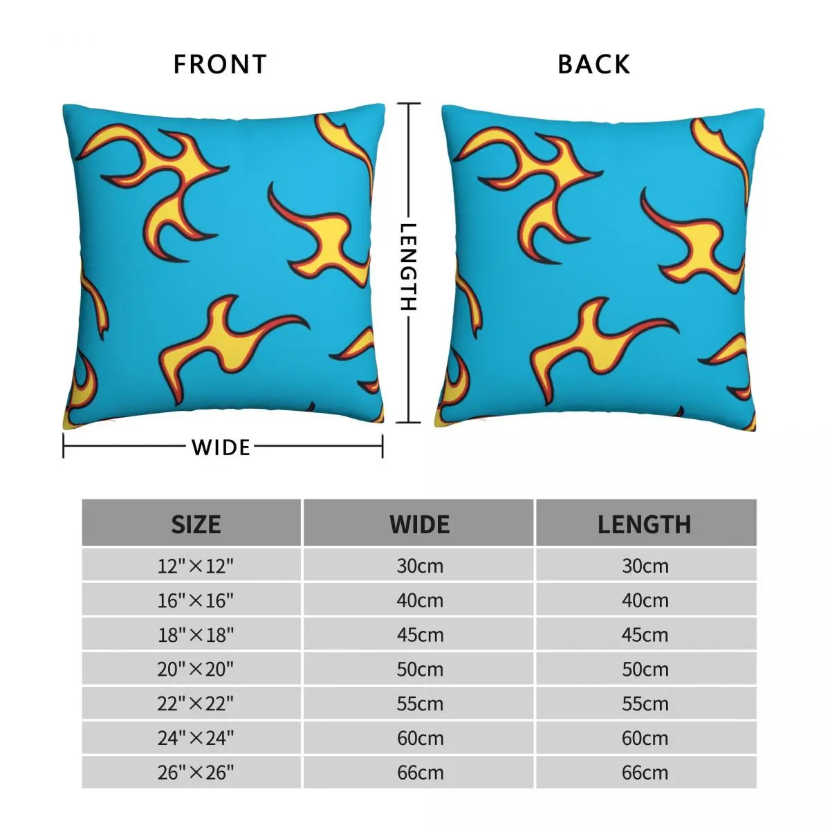 Чехол для подушки Golf Wang с рисунком пламени декоративный чехол на молнии из