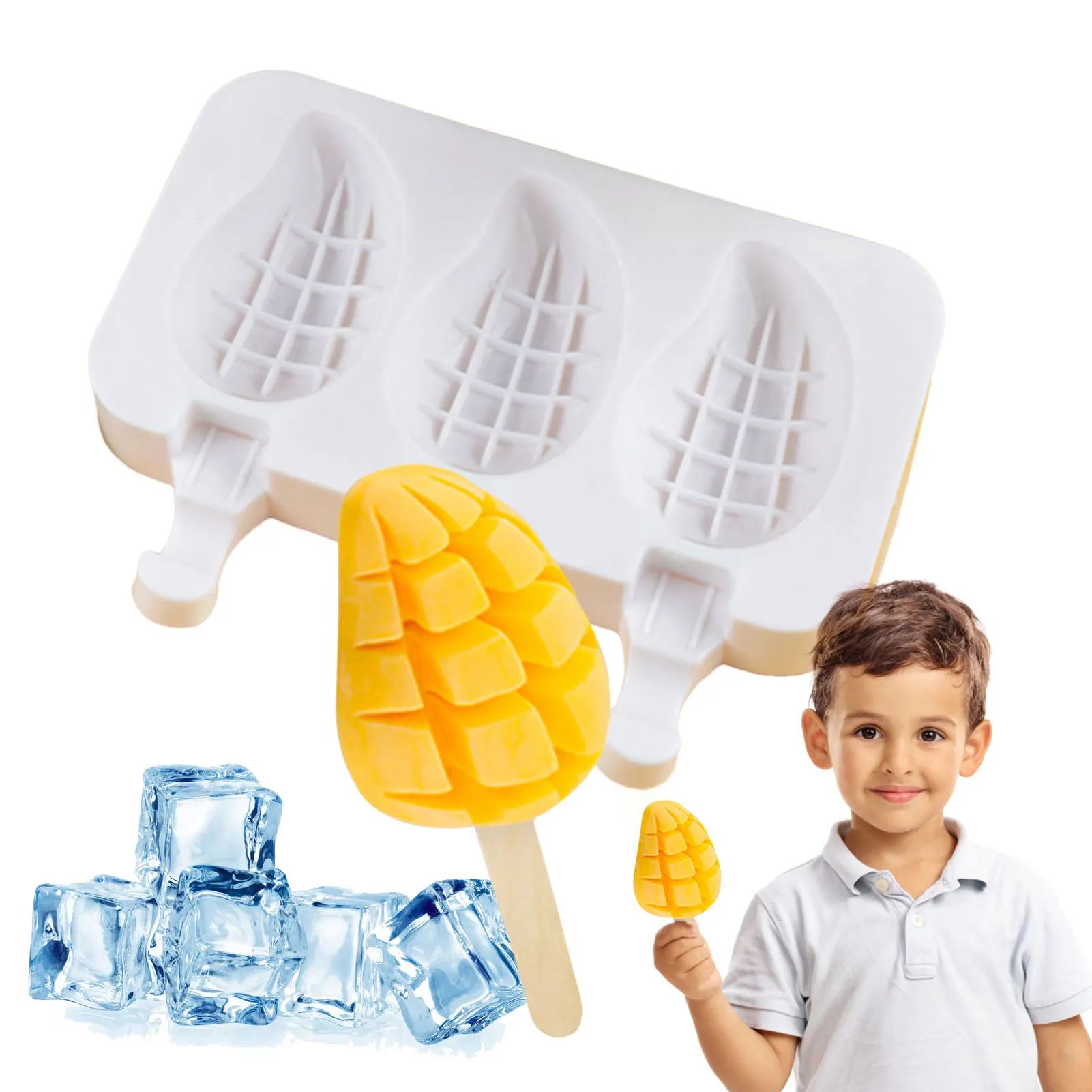 

Silicone Ice Cream Mold Silicone Ice Cream Mold Silicone Ice Sicle Molds For Ice Cream Easy Release Ice Mold Mango Shape