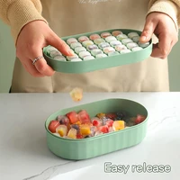 d2 ice cube tray with lid and bin for freezer easy release silicone flexible 72 cubes stackable ice molds with container scoop