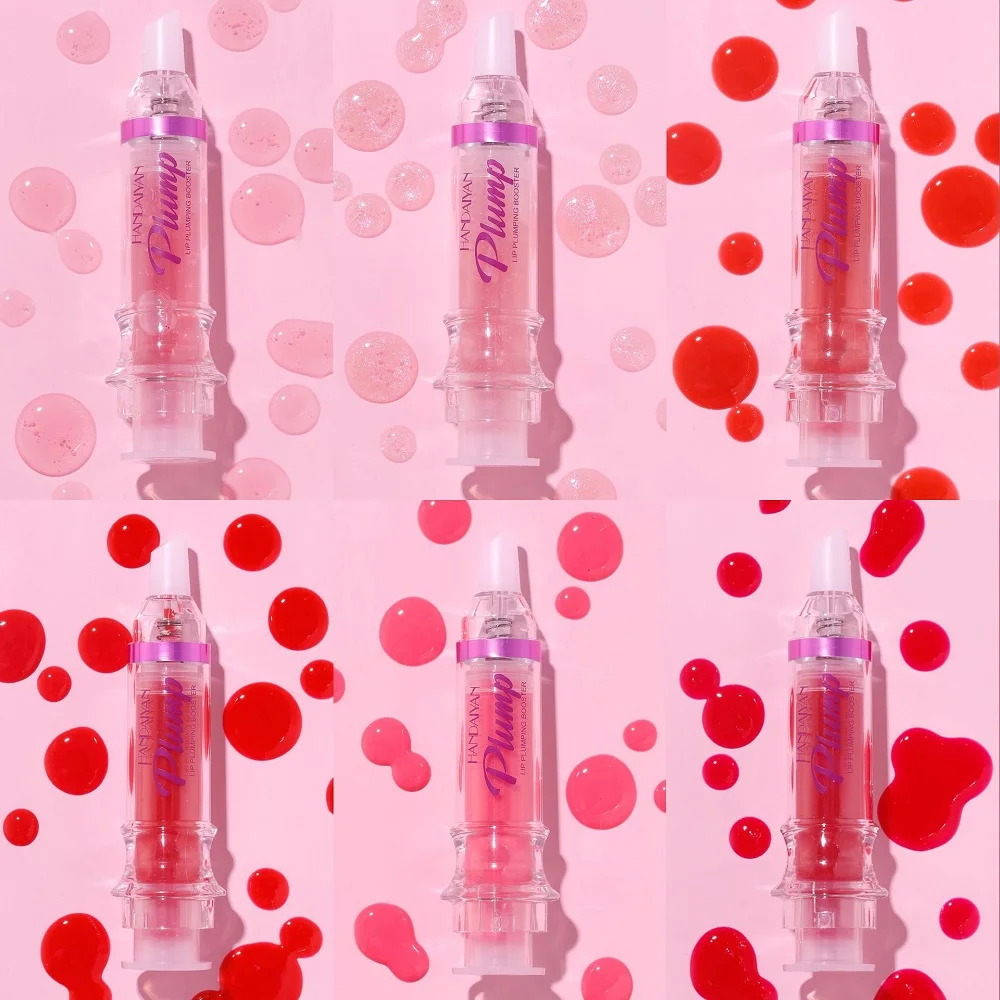 

6Pcs/Lot Moisturizing Lip Plumper Shiny Jelly Lip Gloss Reduce Lip Fine Lines Makeup Liquid Lipstick Plumping Lips Cosmetics