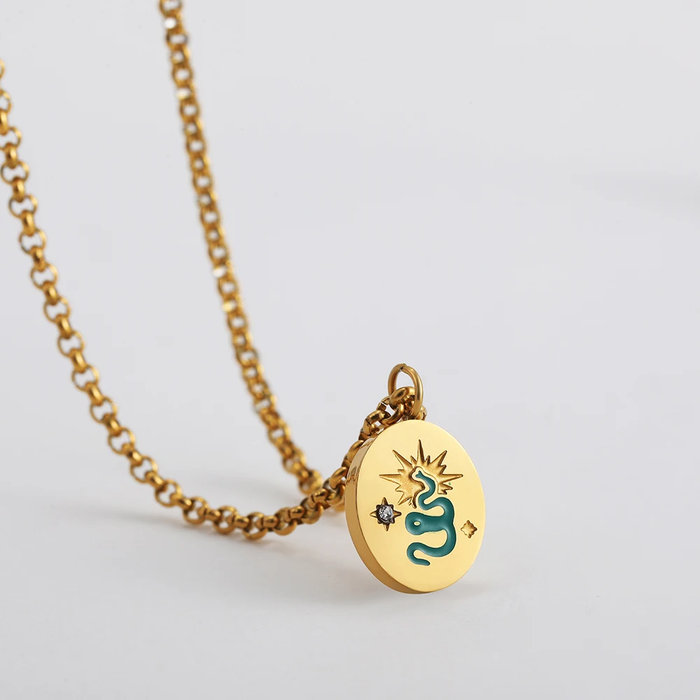 Ожерелье из нержавеющей стали в виде животных