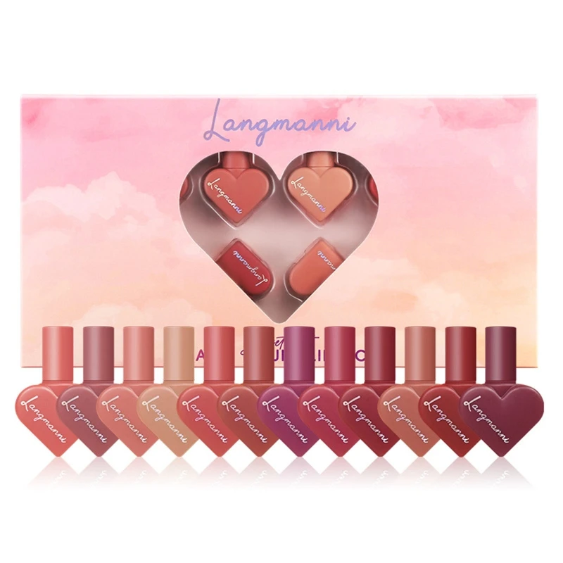 

Velvet Matte Liquid Lipstick Set Waterproof Long Lasting Lip Gloss Set Professional Lip Makeup Gift Kit for Women Girls