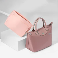 felt purse insert organizer for longchamp le pliage shopper bag women travel handbag inner shapers tote bags linner storage