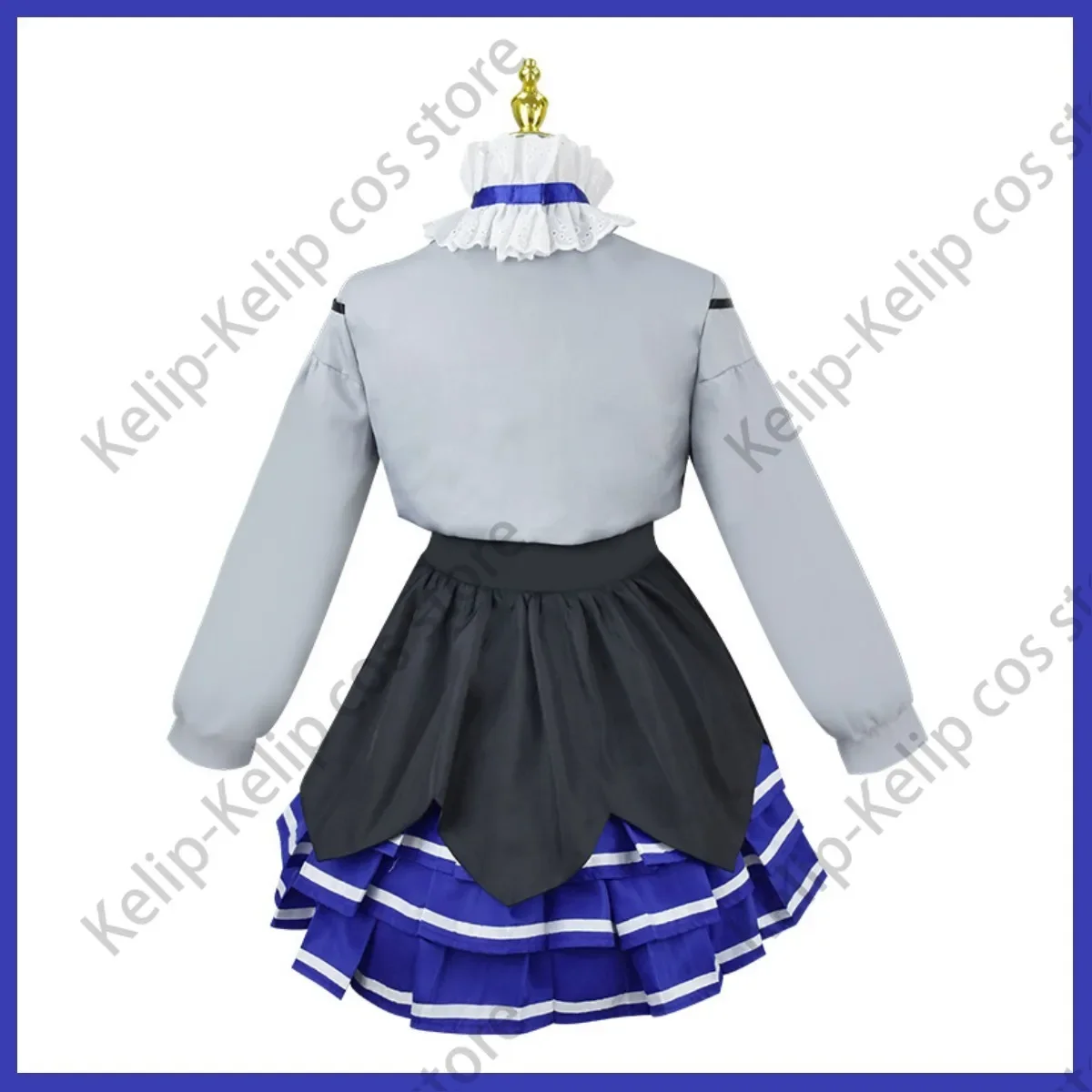Аниме виртуальный YouTuber Dokibird Косплей Костюм VTuber Ретро Doki JK Униформа платье пальто