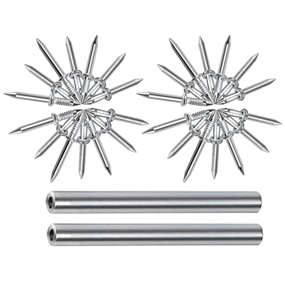 

200pcs Double Head Nails Double Head Picture Nails Small Head Nails Trim Nails with Installation Sleeves