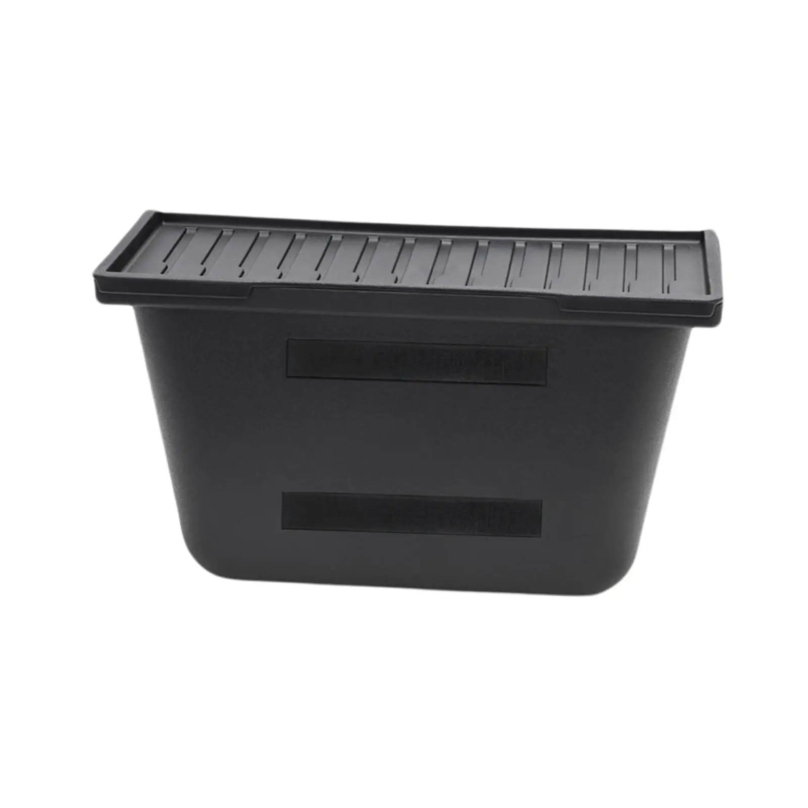 Black under Seat Storage Box Interior Accessory Parts Upgrade Container with Dustproof Lid Underseat Bins for Tesla Model Y