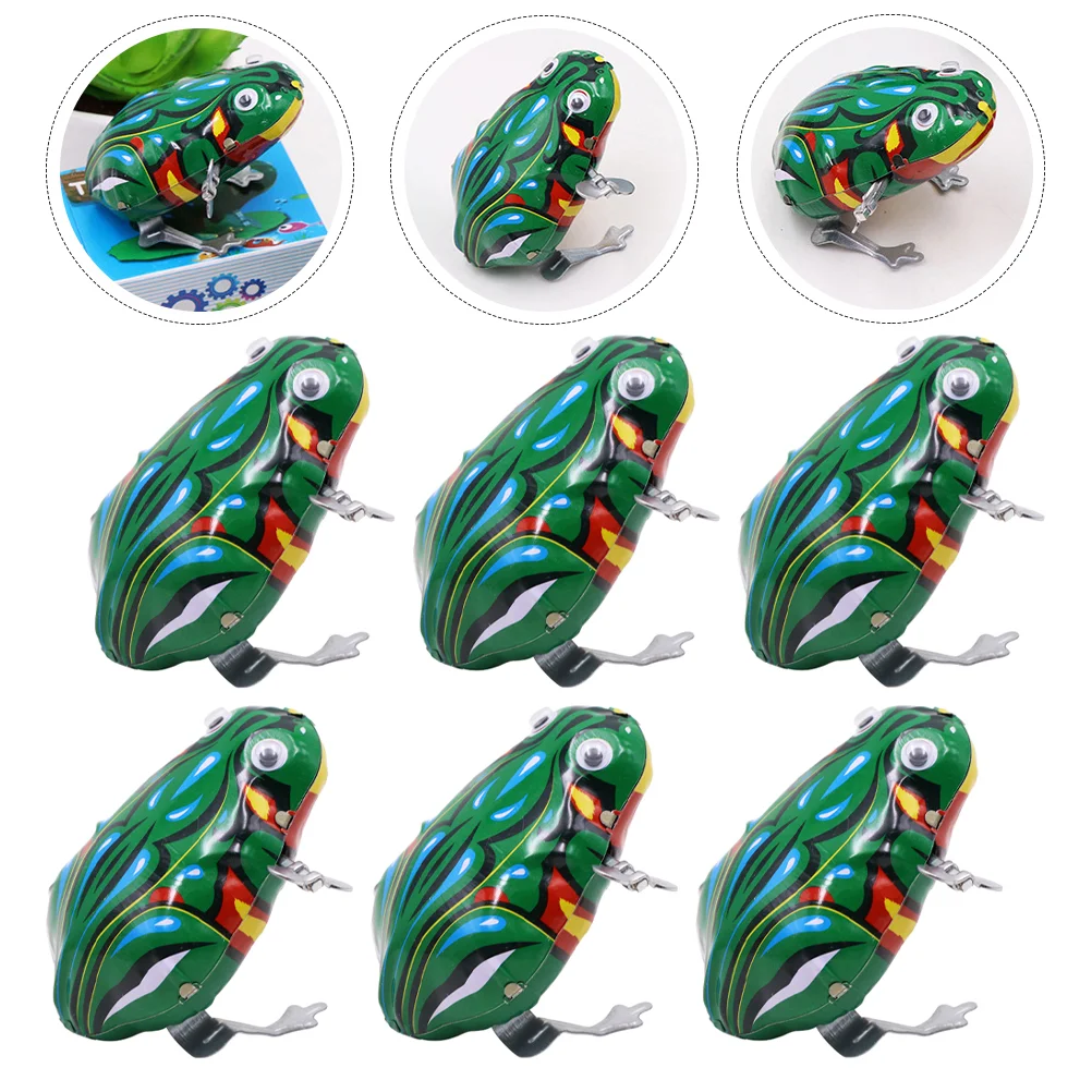 

6pcs Animal Model Clockwork Cognitive Toys Children Playthings (Green)