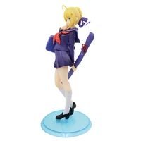 anime fate stay night saber action figure model 22cm pvc uniforms ver girl figma doll statue collection toy desktop decoration