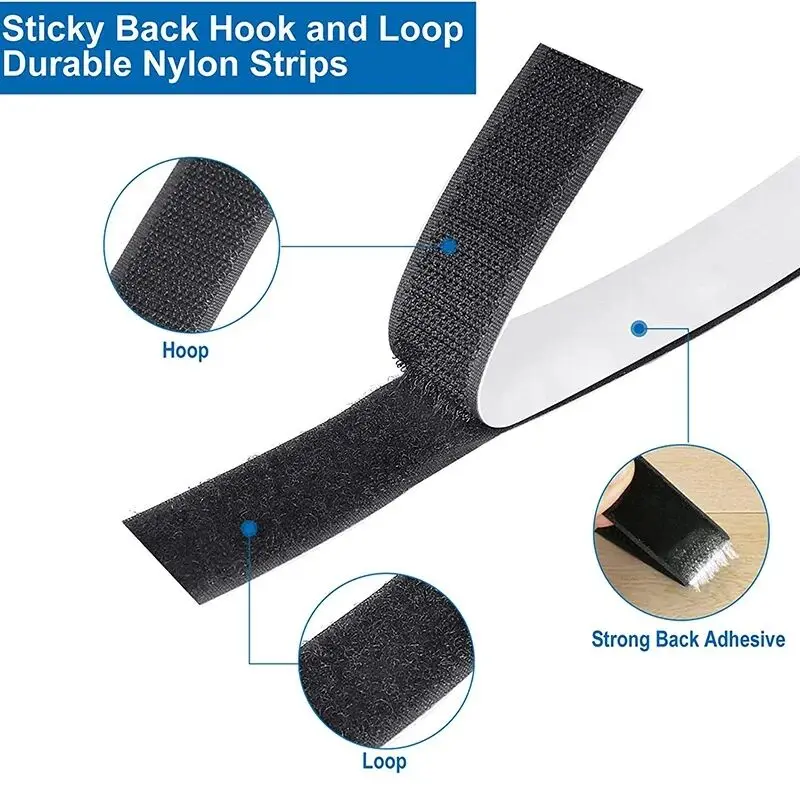 Волшебная Наклейка 25 м 20/25/30/50 мм самоклеящаяся застежка-липучка нейлоновая