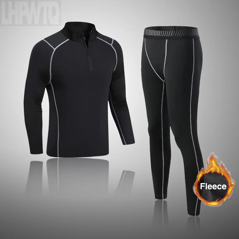 

Men’s Thermal Underwear Sets Sport Base Layer For Male Winter Gear Compression Suits For Skiing Running Long Johns Leggings